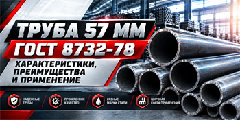 Труба 57 мм ГОСТ 8732-78 купить | Характеристики, вес, применение